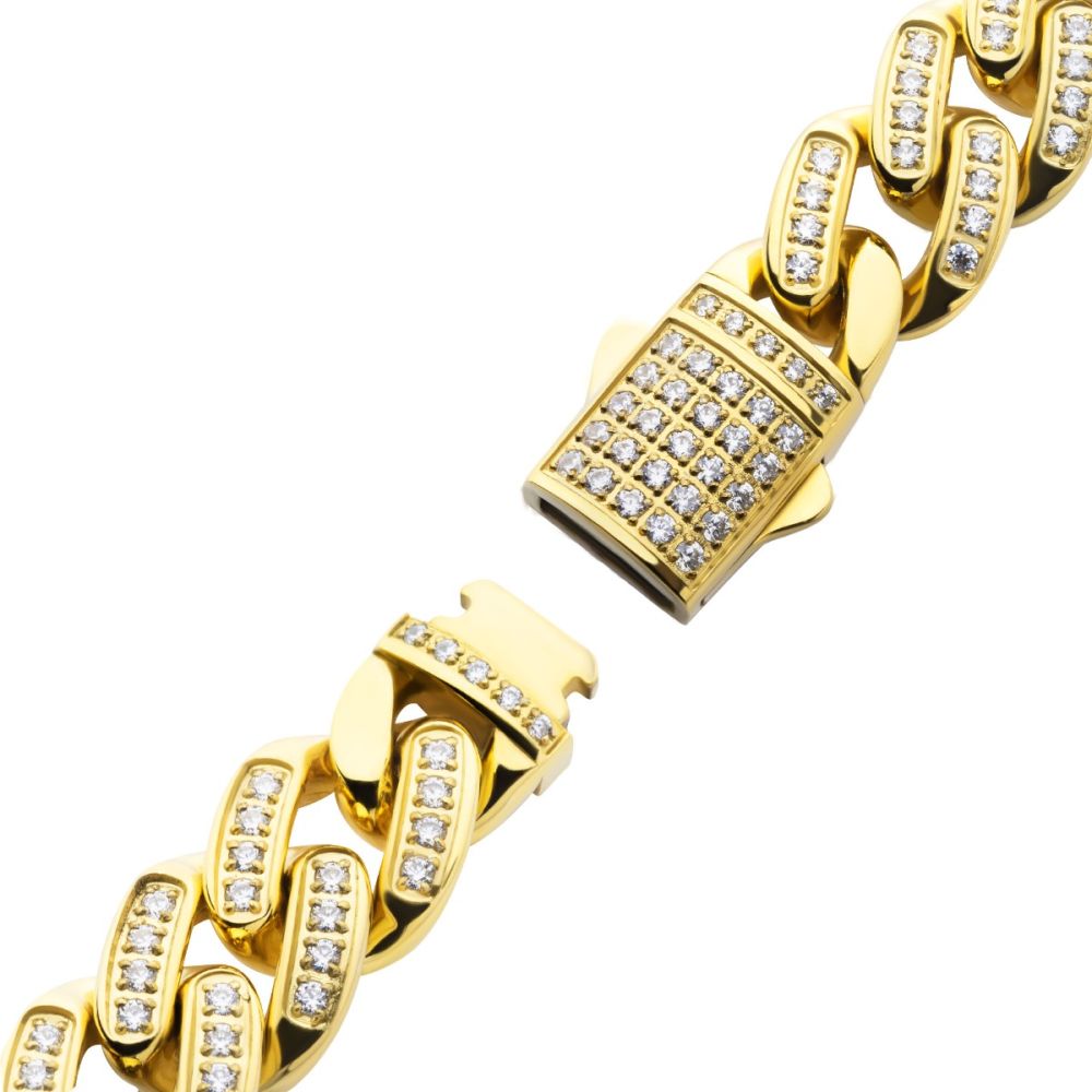 Miami Cuban Chain Bracelet  Cubic Zirconia